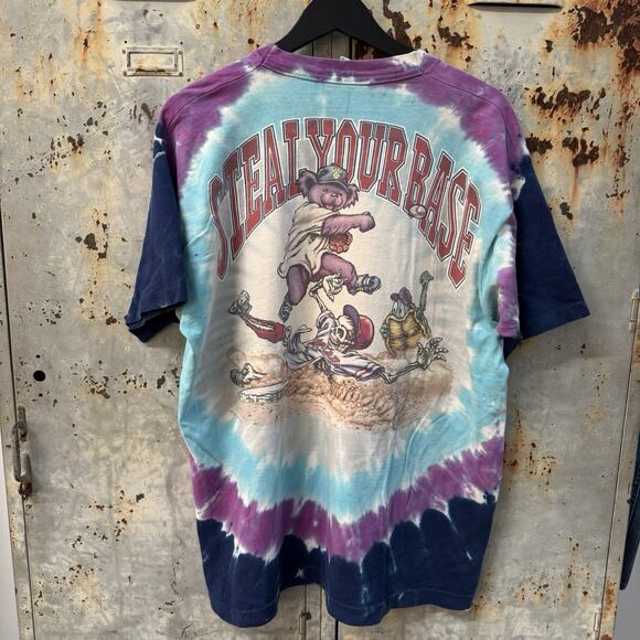 Vintage 1994 Grateful Dead Steal Your Base Baseball Bears T Shirt XL Liquid Blue - Picture 7 of 10
